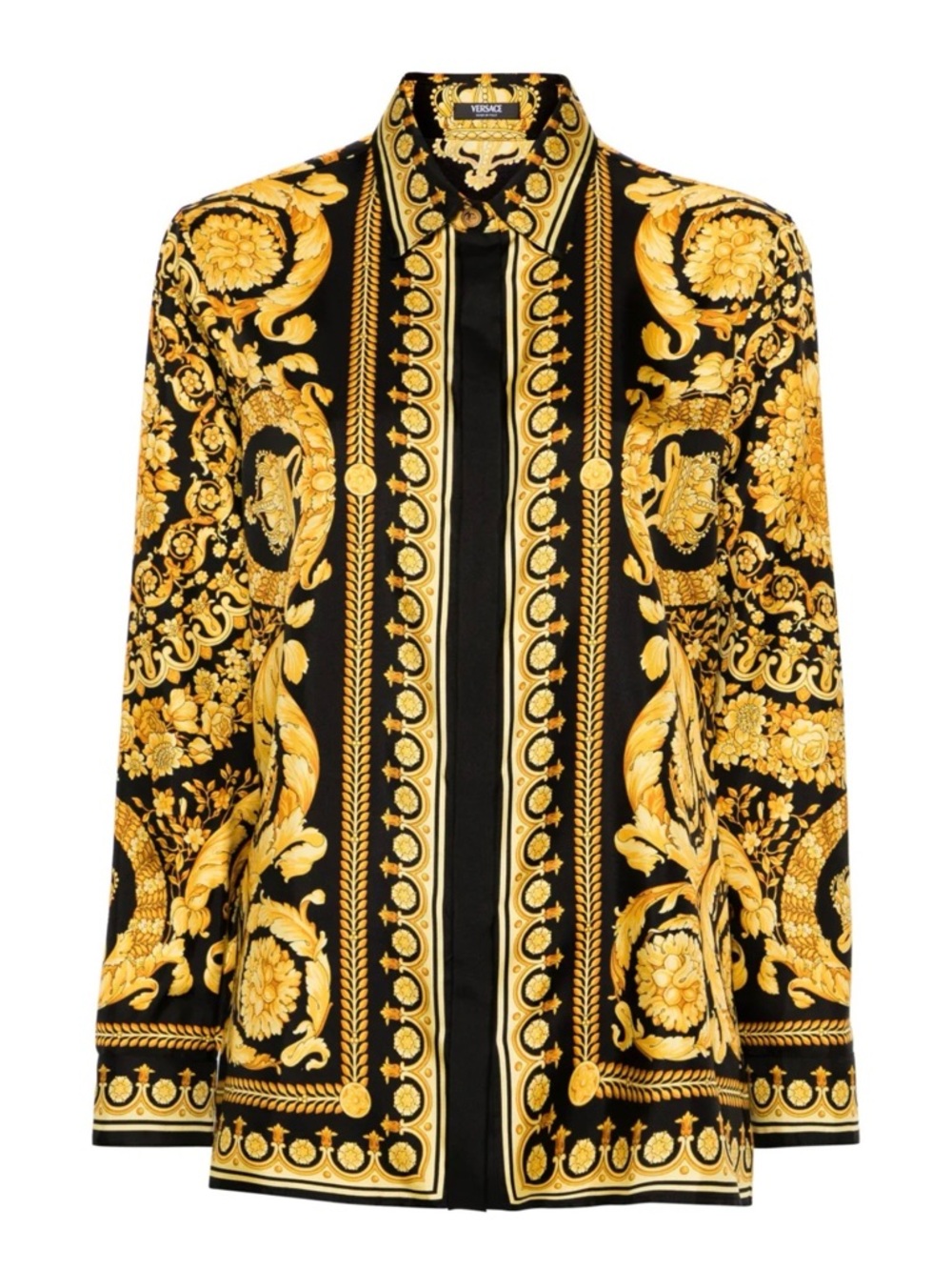 Versace heritage baracco-print silk shirt